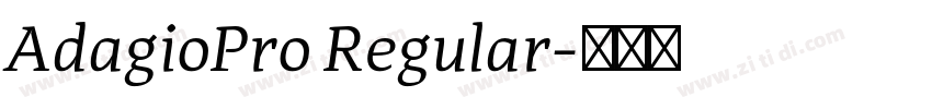 AdagioPro Regular字体转换